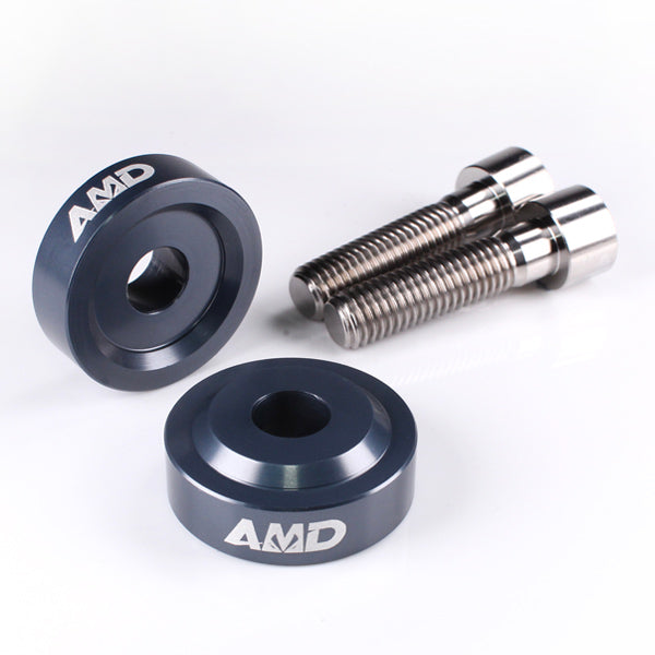 AMD Aprilia Tuono V4R 1000, V4 1100 RR + Factory, V4 1100 Factory 2021> Bar Risers +10mm Gunmetal Grey - Titanium Bolts