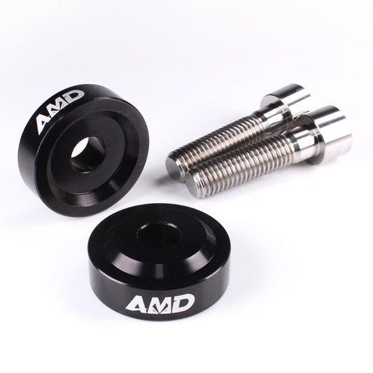 AMD Aprilia Tuono V4R 1000, V4 1100 RR + Factory, V4 1100 Factory 2021> Bar Risers +10mm Black - Titanium Bolts