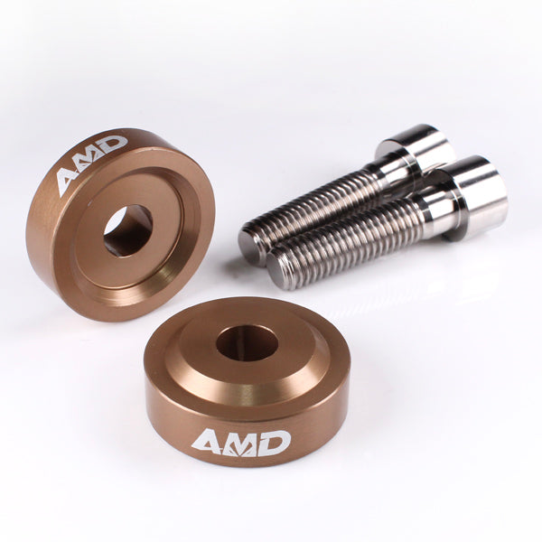 AMD Aprilia Tuono V4R 1000, V4 1100 RR + Factory, V4 1100 Factory 2021> Bar Risers +10mm Bronze - Titanium Bolts