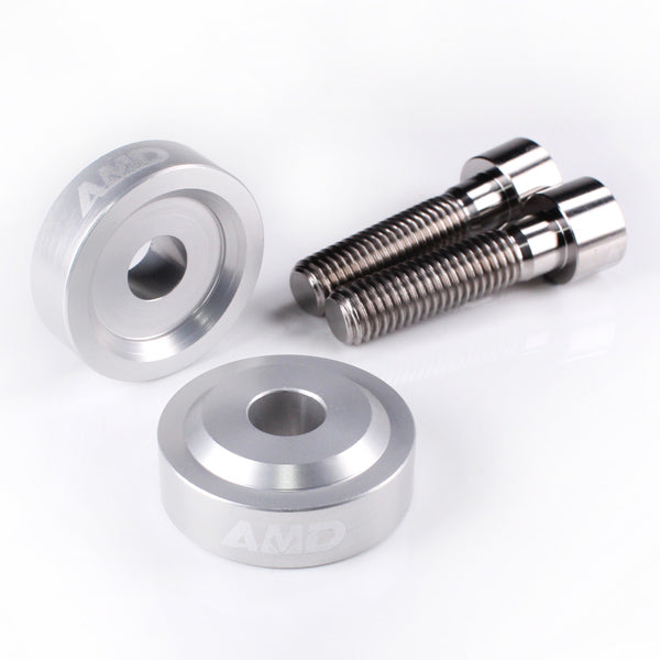 AMD Aprilia Tuono V4R 1000, V4 1100 RR + Factory, V4 1100 Factory 2021> Bar Risers +10mm Silver - Titanium Bolts