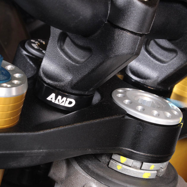 AMD Aprilia Tuono V4R 1000, V4 1100 RR + Factory, V4 1100 Factory 2021> Bar Risers +10mm - Black
