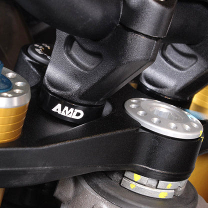 AMD Aprilia Tuono V4R 1000, V4 1100 RR + Factory, V4 1100 Factory 2021> Bar Risers +10mm - Black