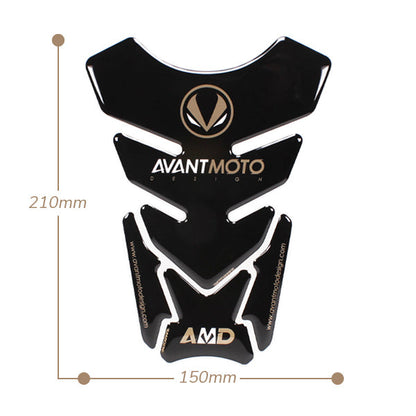 Universal Fit Black 3D Gel Motorcycle Tank Pad Protector
