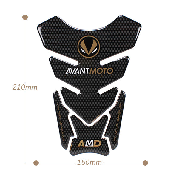 Universal Fit Carbon Effect 3D Gel Motorcycle Tank Pad Protector