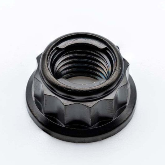Titanium Rear Sprocket Nut Bi-Hex Flange M10 x (1.0mm) Black