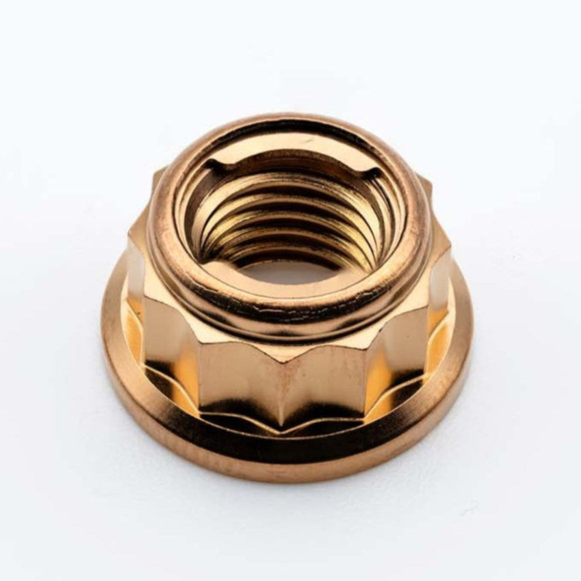 Titanium Rear Sprocket Nut Bi-Hex Flange M10 x (1.25mm) Bronze