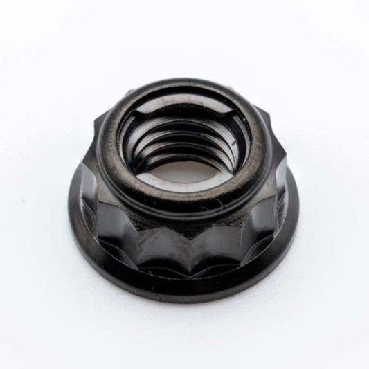Titanium Rear Sprocket Nut Bi-Hex Flange M8 x (1.25mm) Black