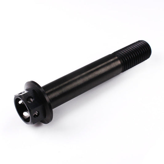 Titanium Front Brake Caliper Bolt Race Spec Drilled M10 (1.25mm) x 60mm Black