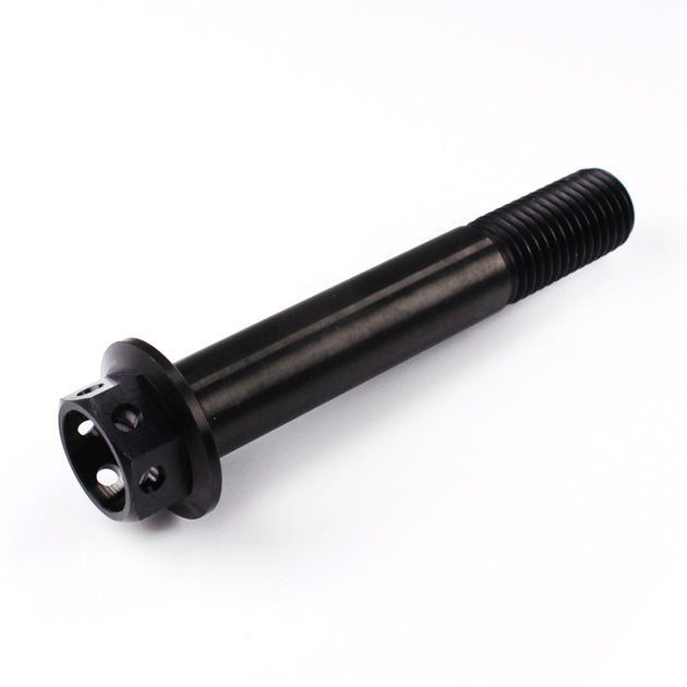 Titanium Front Brake Caliper Bolt Race Spec Drilled M10 (1.25mm) x 70mm Black