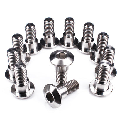 Suzuki Late Titanium Front Disc Bolts M8 (1.25mm) x 22mm Polished Qty x 12