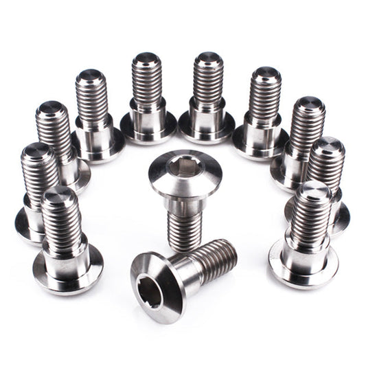 Suzuki Late Titanium Front Disc Bolts M8 (1.25mm) x 22mm Polished Qty x 12