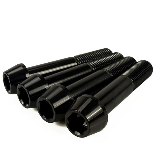 Titanium Front Brake Caliper Bolts Taper Head M10 (1.25) X 55mm Black