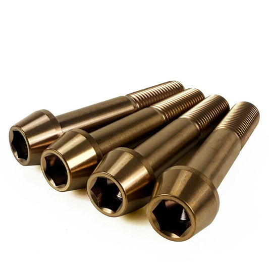 Titanium Front Brake Caliper Bolts Taper Head M10 (1.25) X 55mm Bronze
