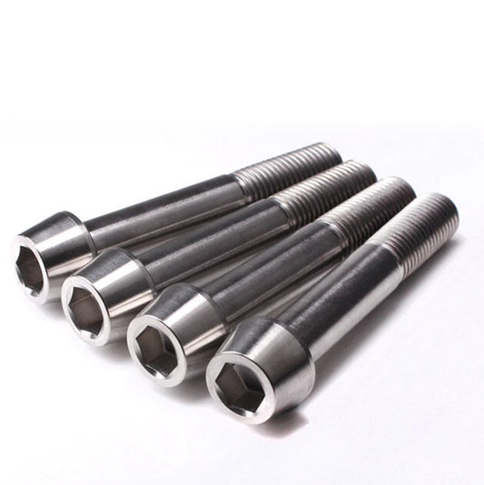 Titanium Front Brake Caliper Bolts Taper Head M10 (1.25) X 60mm Polished