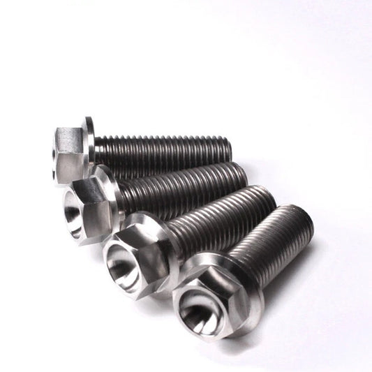 Titanium Front Brake Side Mount Caliper Bolts M10 (1.25) x 30mm Hex Head Polished